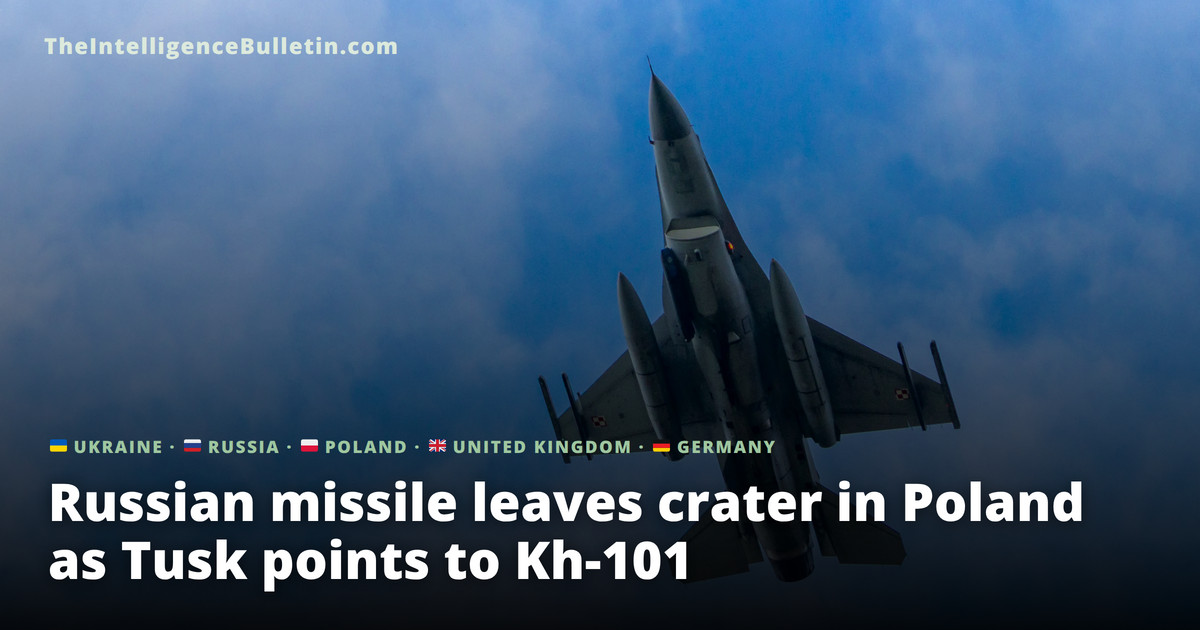 Russian missile leaves crater in Poland as Tusk points to Kh-101