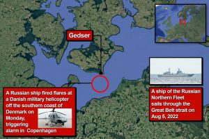 Denmark summons Russian ambassador after frigate flares narrowly miss Danish helicopter