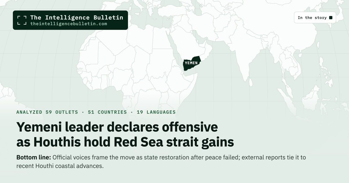 Map of the countries in the story: Yemeni leader declares offensive as Houthis hold Red Sea strait gains