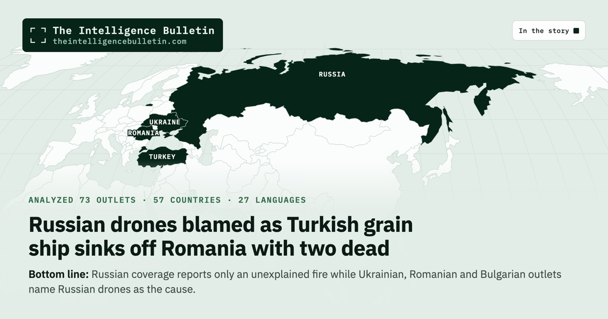 Map of the countries in the story: Russian drones blamed as Turkish grain ship sinks off Romania with two dead