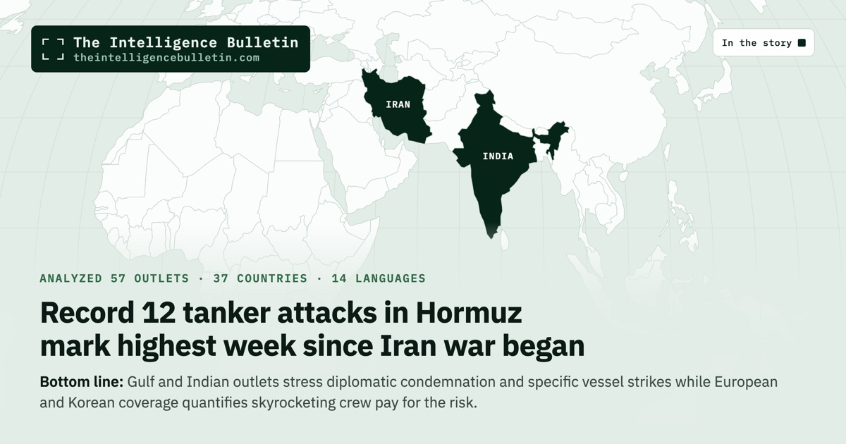 Map of the countries in the story: Record 12 tanker attacks in Hormuz mark highest week since Iran war began
