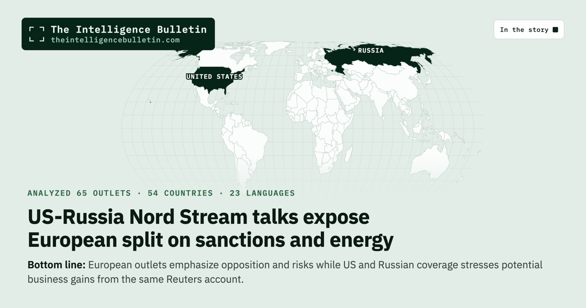 Map of the countries in the story: US-Russia Nord Stream talks expose European split on sanctions and energy