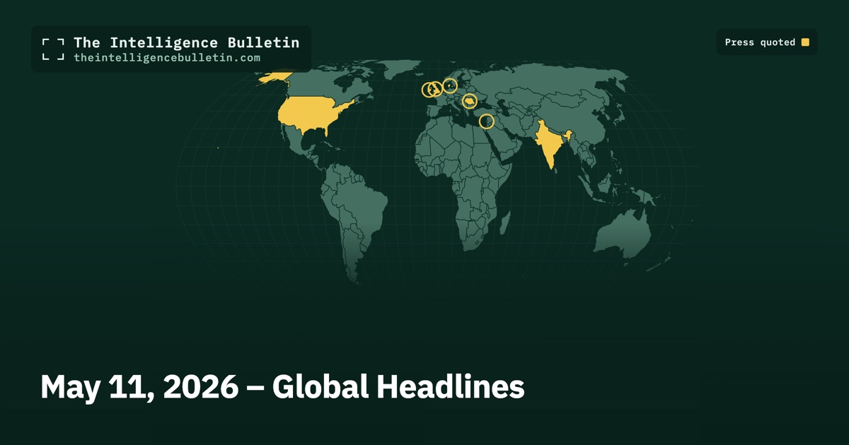 Map of the countries whose press we quoted for: May 11, 2026 – Global Headlines
