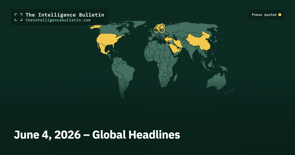 Map of the countries whose press we quoted for: June 4, 2026 – Global Headlines