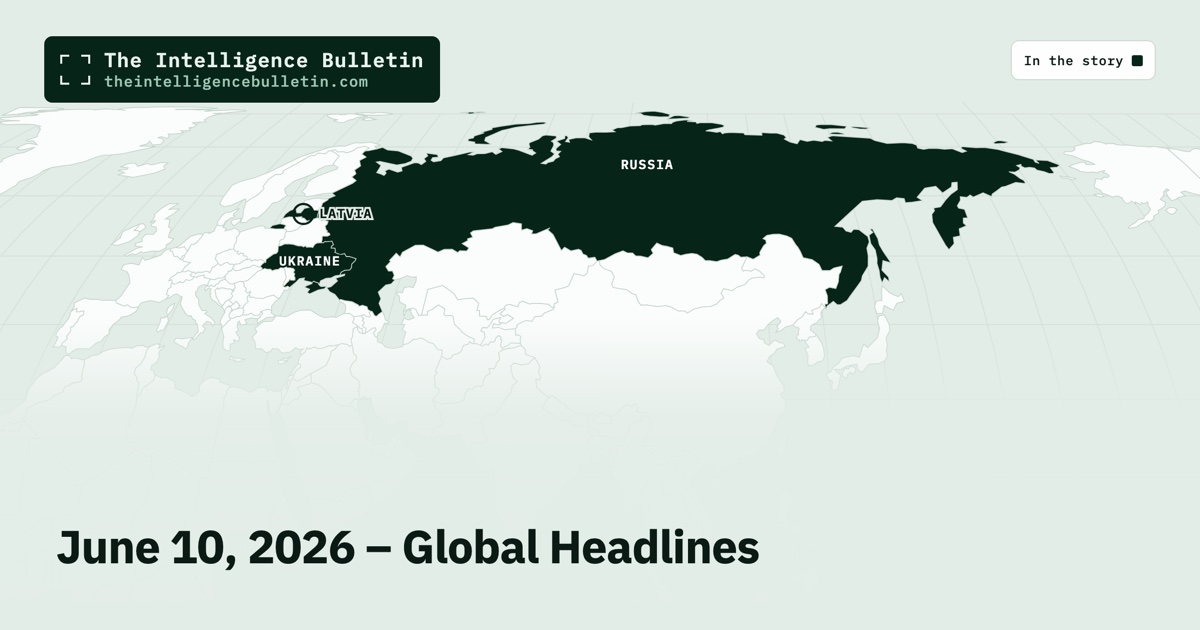 Map of the countries in the story: June 10, 2026 – Global Headlines