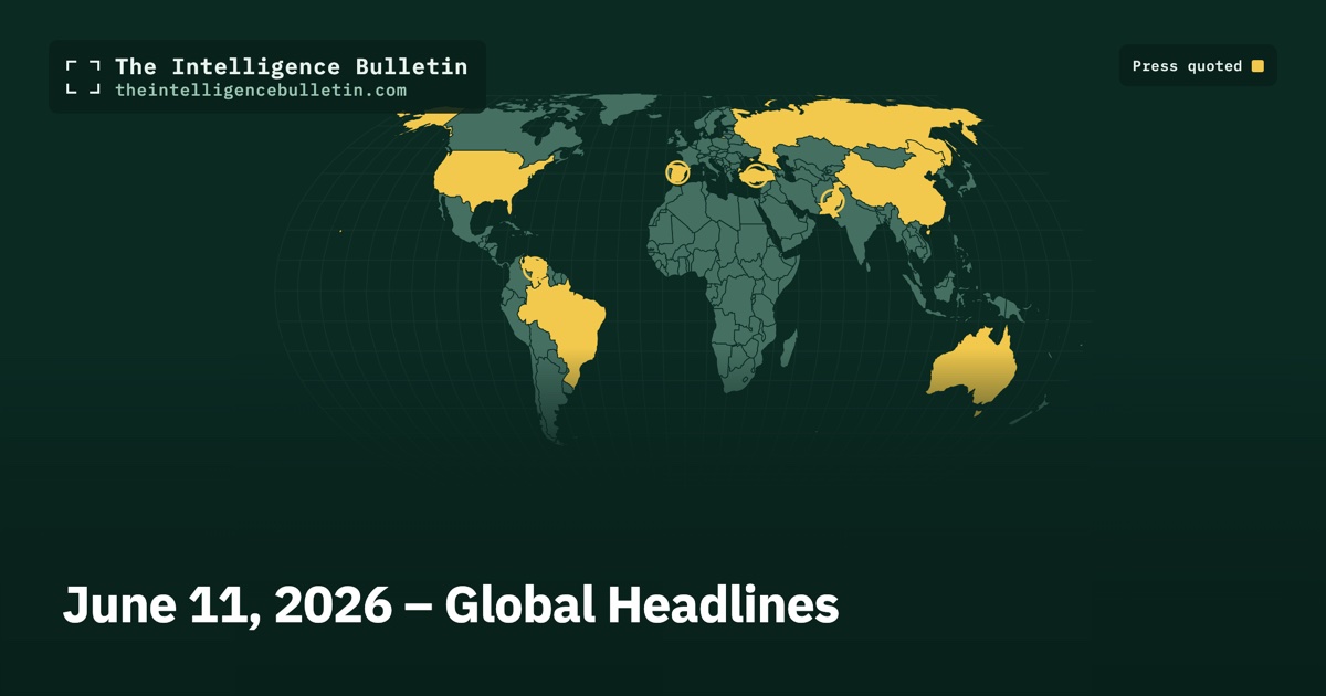 Map of the countries whose press we quoted for: June 11, 2026 – Global Headlines
