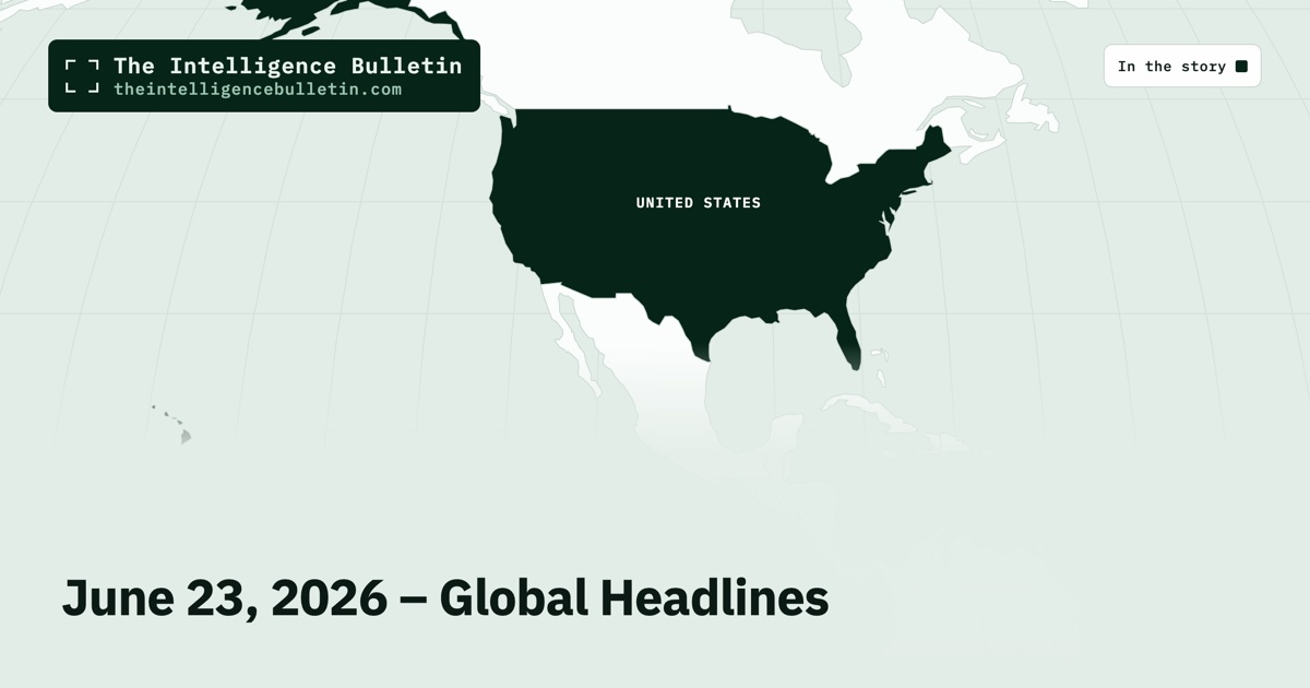 Map of the countries in the story: June 23, 2026 – Global Headlines