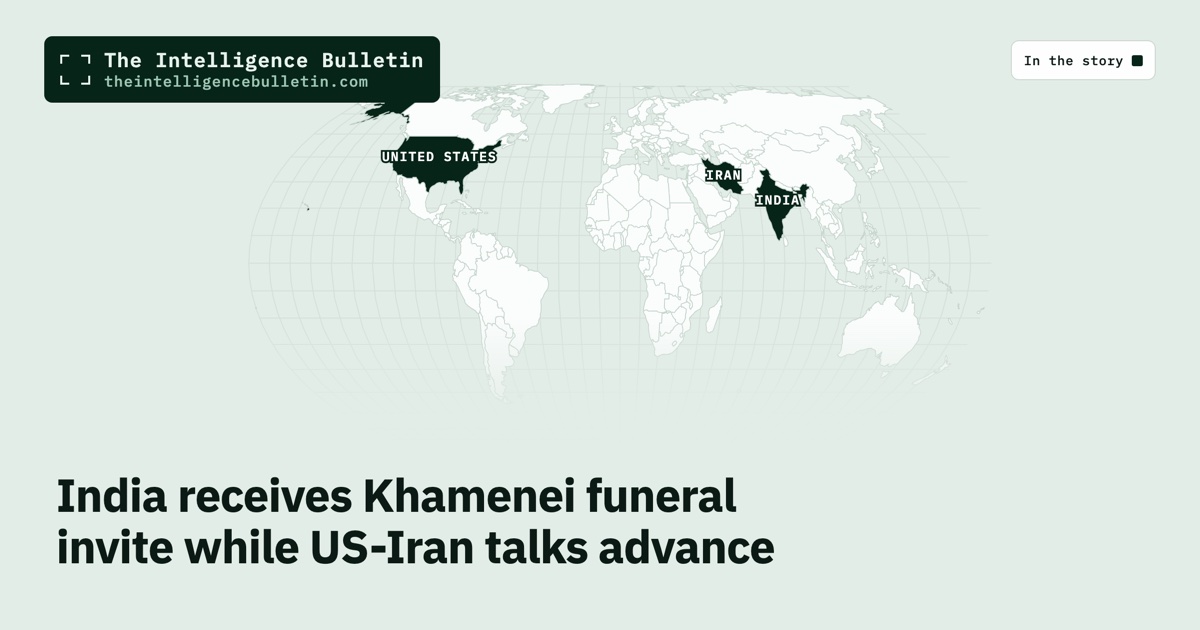 Map of the countries in the story: India receives Khamenei funeral invite while US-Iran talks advance