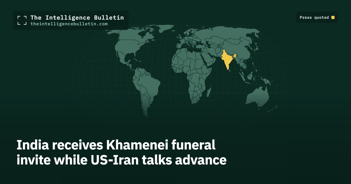 Map of the countries whose press we quoted for: India receives Khamenei funeral invite while US-Iran talks advance