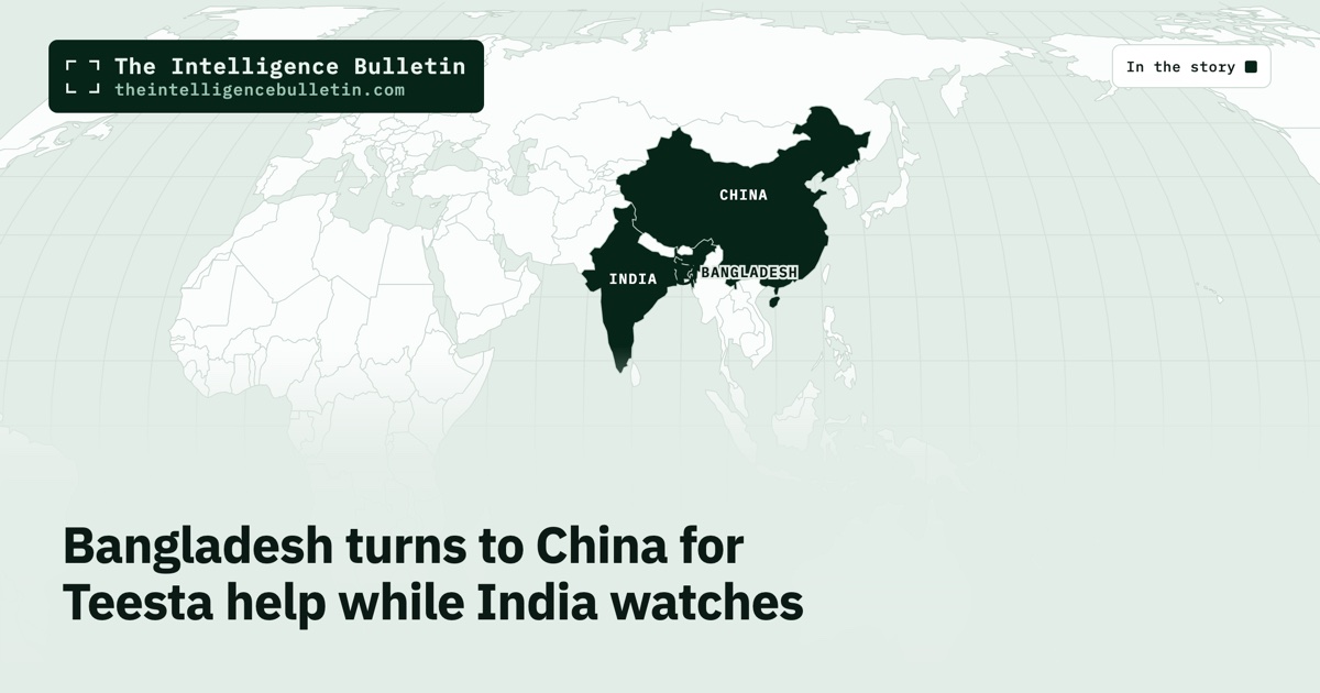 Map of the countries in the story: Bangladesh turns to China for Teesta help while India watches