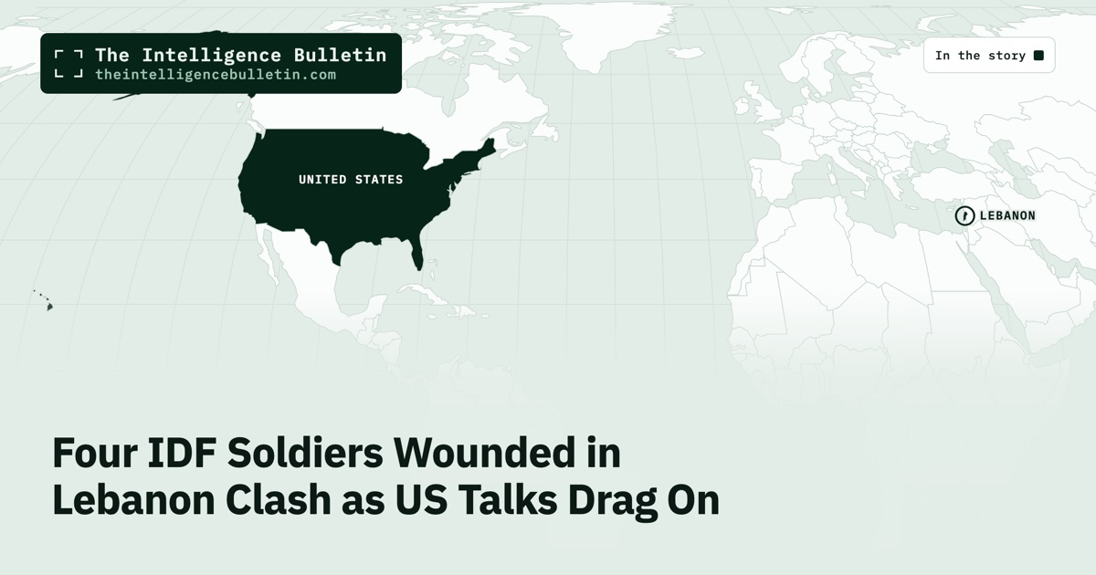 Map of the countries in the story: Four IDF Soldiers Wounded in Lebanon Clash as US Talks Drag On