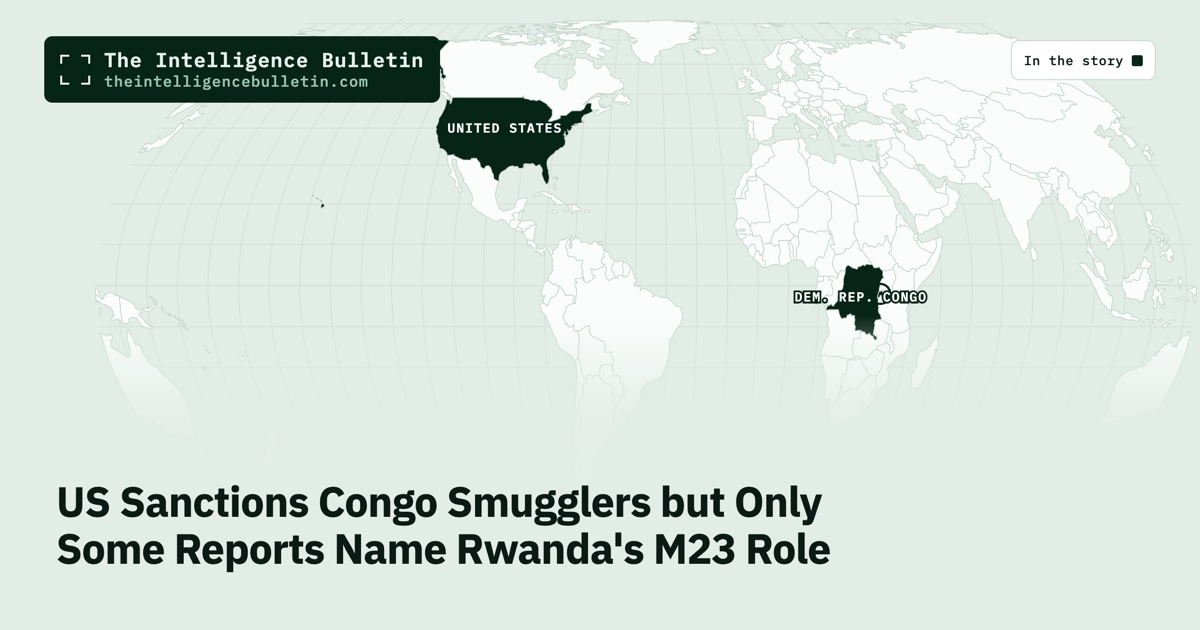 Map of the countries in the story: US Sanctions Congo Smugglers but Only Some Reports Name Rwanda's M23 Role