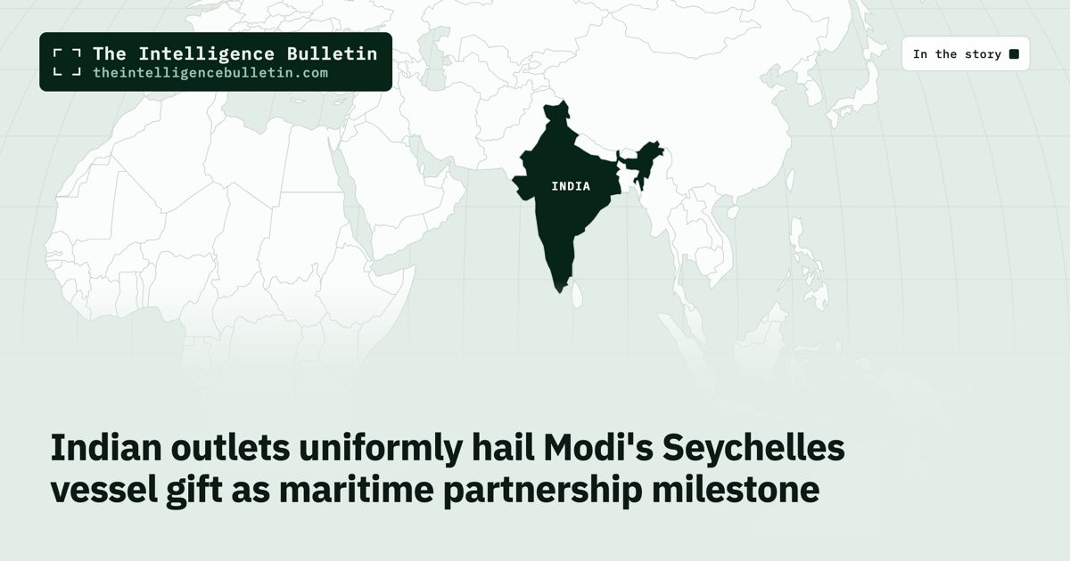 Map of the countries in the story: Indian outlets uniformly hail Modi's Seychelles vessel gift as maritime partnership milestone