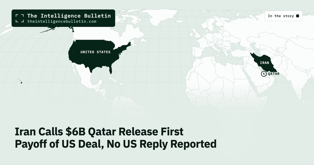 Map of the countries in the story: Iran Calls $6B Qatar Release First Payoff of US Deal, No US Reply Reported