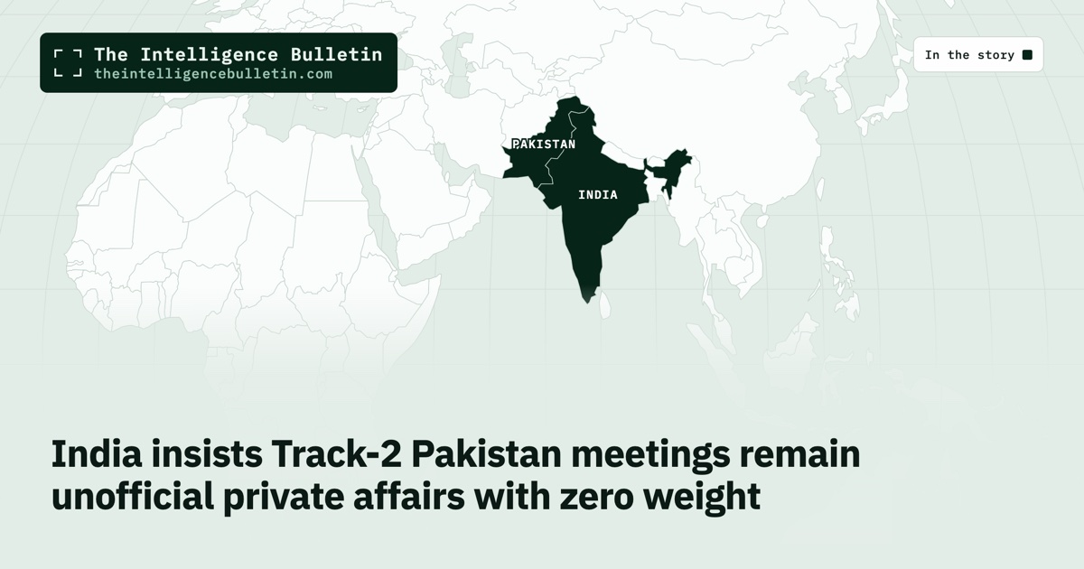 Map of the countries in the story: India insists Track-2 Pakistan meetings remain unofficial private affairs with zero weight