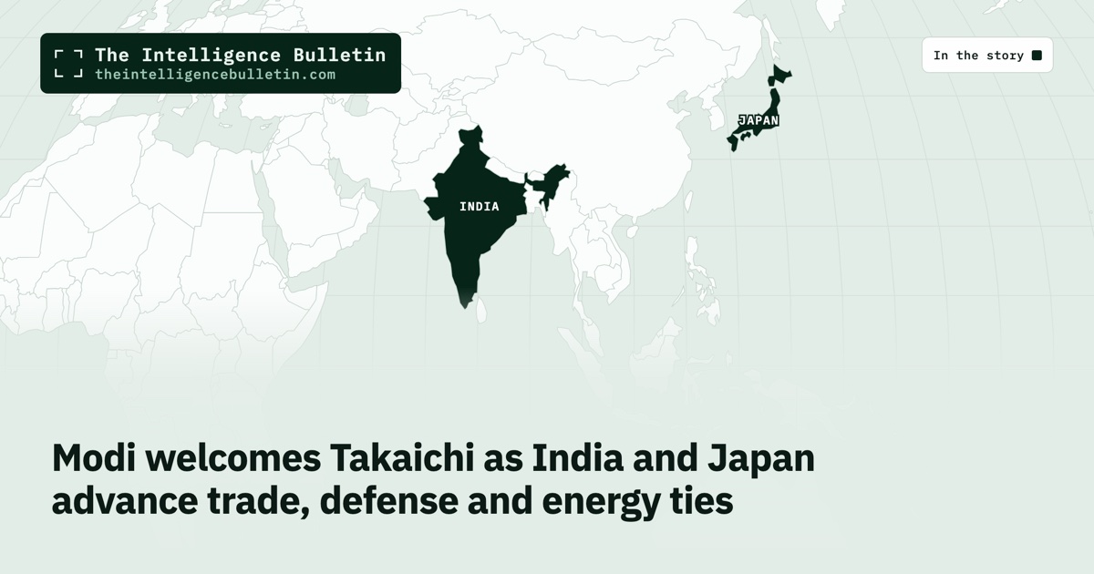 Map of the countries in the story: Modi welcomes Takaichi as India and Japan advance trade, defense and energy ties