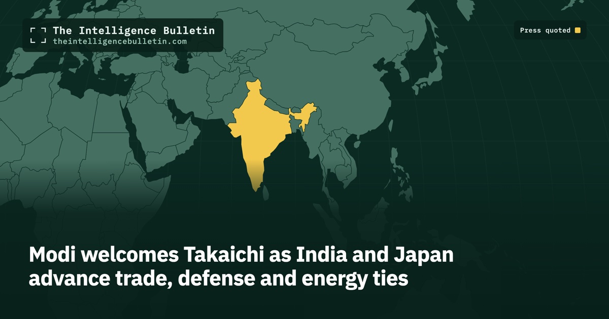 Map of the countries whose press we quoted for: Modi welcomes Takaichi as India and Japan advance trade, defense and energy ties