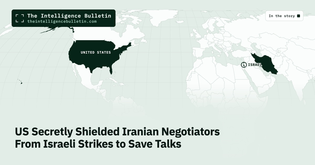 Map of the countries in the story: US Secretly Shielded Iranian Negotiators From Israeli Strikes to Save Talks