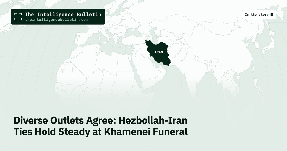 Map of the countries in the story: Diverse Outlets Agree: Hezbollah-Iran Ties Hold Steady at Khamenei Funeral
