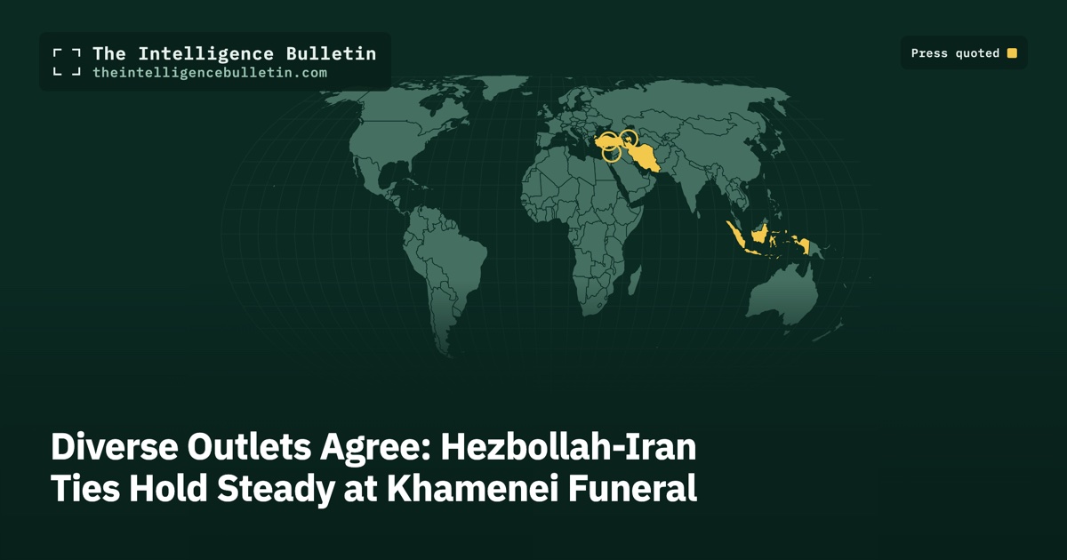 Map of the countries whose press we quoted for: Diverse Outlets Agree: Hezbollah-Iran Ties Hold Steady at Khamenei Funeral