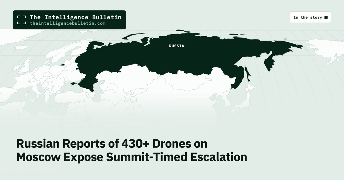 Map of the countries in the story: Russian Reports of 430+ Drones on Moscow Expose Summit-Timed Escalation