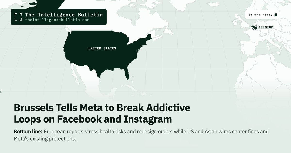 Map of the countries in the story: Brussels Tells Meta to Break Addictive Loops on Facebook and Instagram