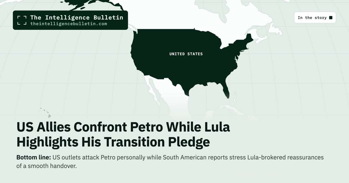 Map of the countries in the story: US Allies Confront Petro While Lula Highlights His Transition Pledge