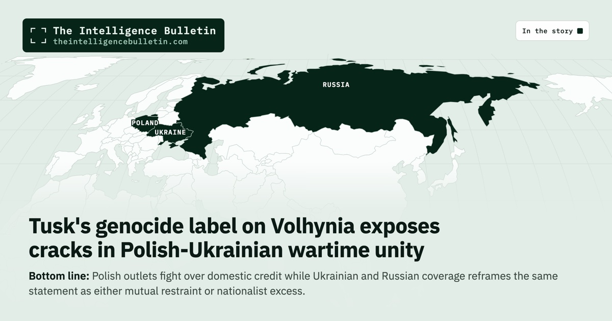Map of the countries in the story: Tusk's genocide label on Volhynia exposes cracks in Polish-Ukrainian wartime unity