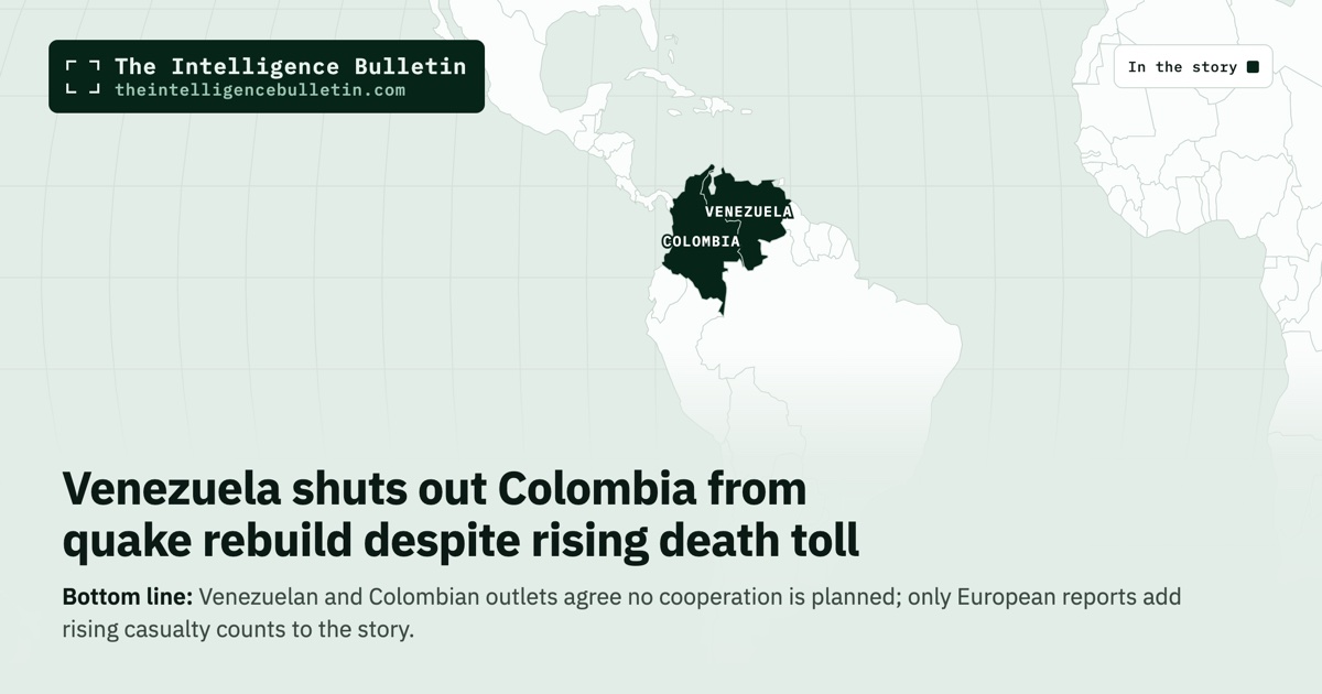 Map of the countries in the story: Venezuela shuts out Colombia from quake rebuild despite rising death toll