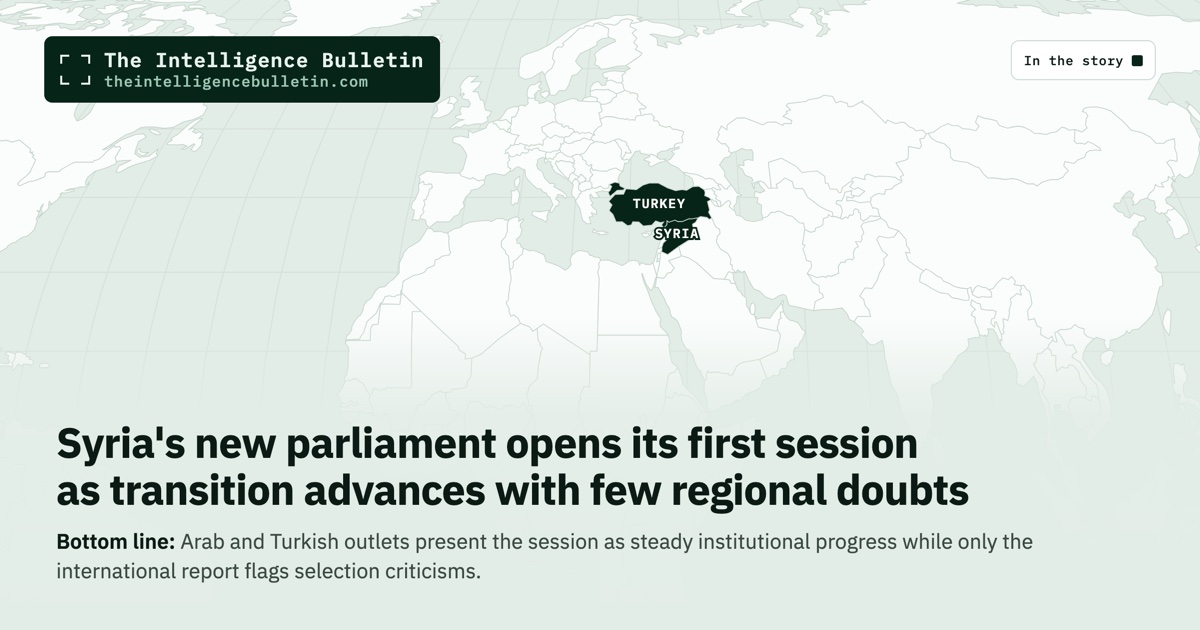 Map of the countries in the story: Syria's new parliament opens its first session as transition advances with few regional doubts
