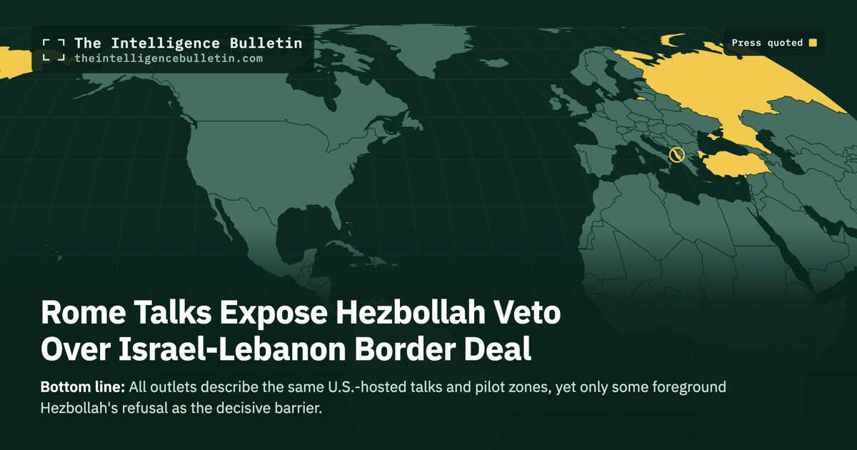 Map of the countries whose press we quoted for: Rome Talks Expose Hezbollah Veto Over Israel-Lebanon Border Deal