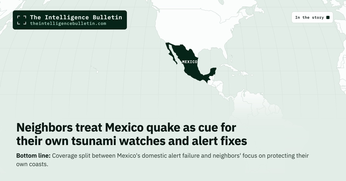 Map of the countries in the story: Neighbors treat Mexico quake as cue for their own tsunami watches and alert fixes