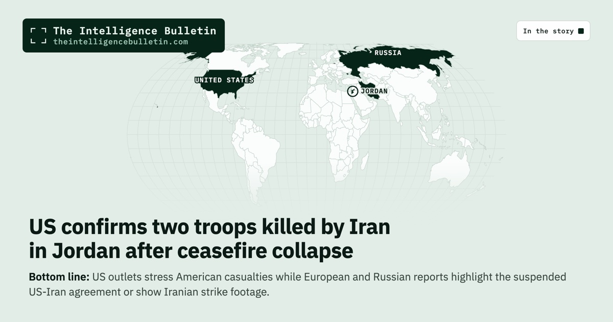 Map of the countries in the story: US confirms two troops killed by Iran in Jordan after ceasefire collapse