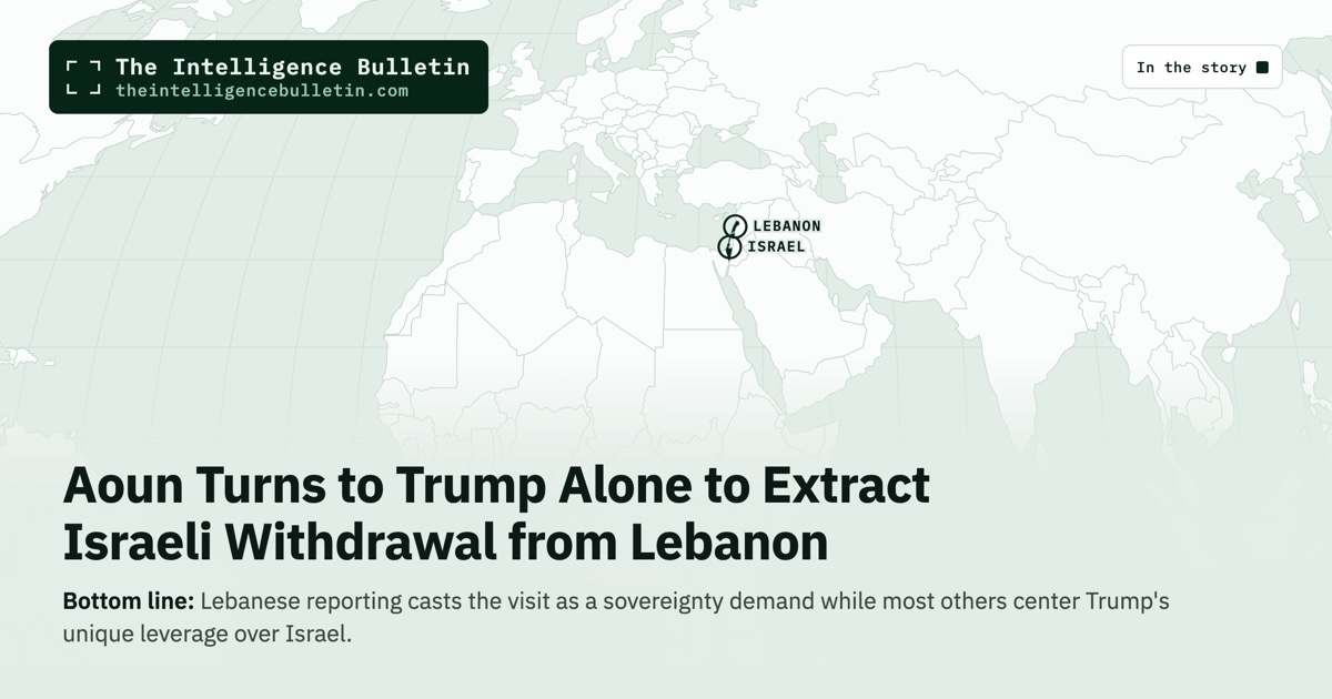 Map of the countries in the story: Aoun Turns to Trump Alone to Extract Israeli Withdrawal from Lebanon