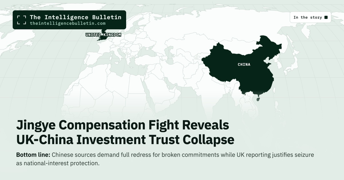 Map of the countries in the story: Jingye Compensation Fight Reveals UK-China Investment Trust Collapse