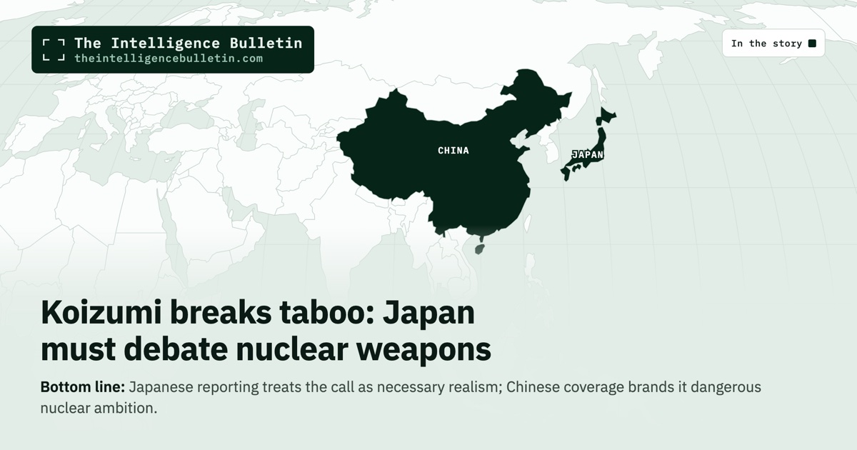 Map of the countries in the story: Koizumi breaks taboo: Japan must debate nuclear weapons