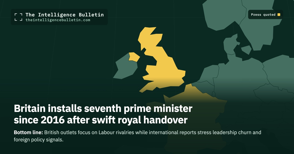 Map of the countries whose press we quoted for: Britain installs seventh prime minister since 2016 after swift royal handover