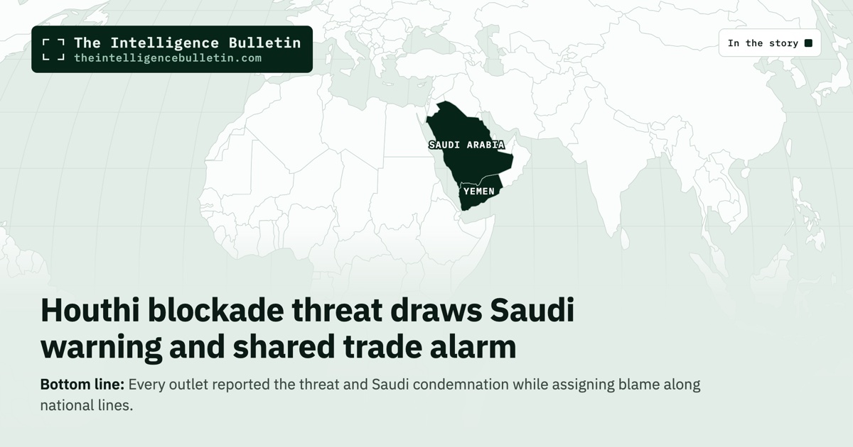 Map of the countries in the story: Houthi blockade threat draws Saudi warning and shared trade alarm