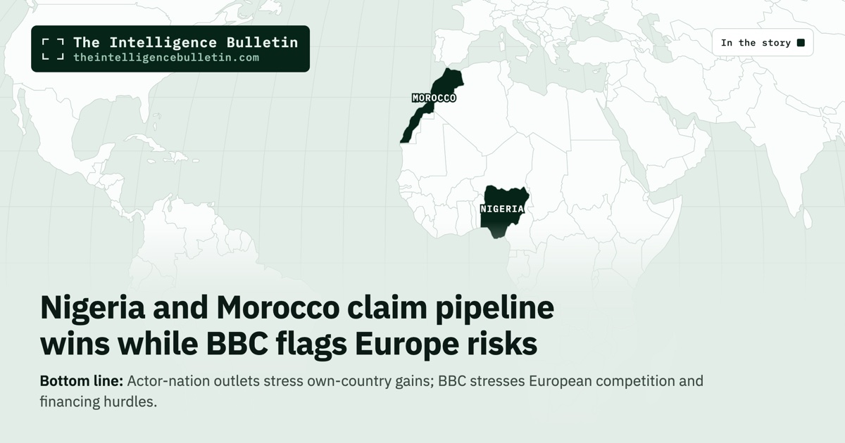 Map of the countries in the story: Nigeria and Morocco claim pipeline wins while BBC flags Europe risks