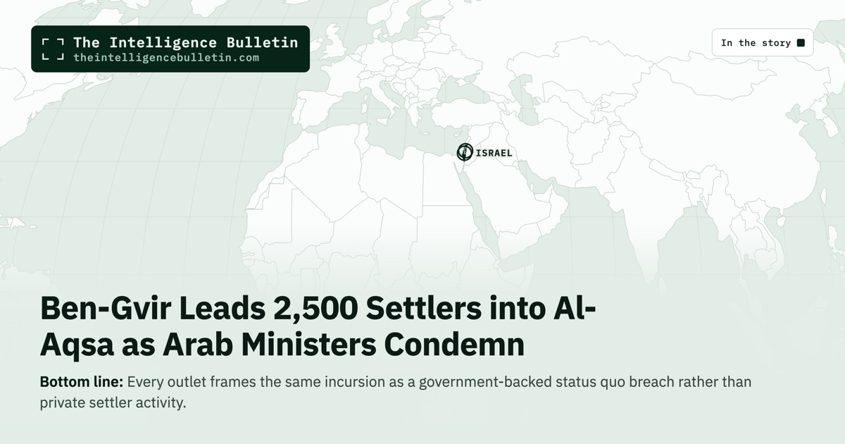 Map of the countries in the story: Ben-Gvir Leads 2,500 Settlers into Al-Aqsa as Arab Ministers Condemn