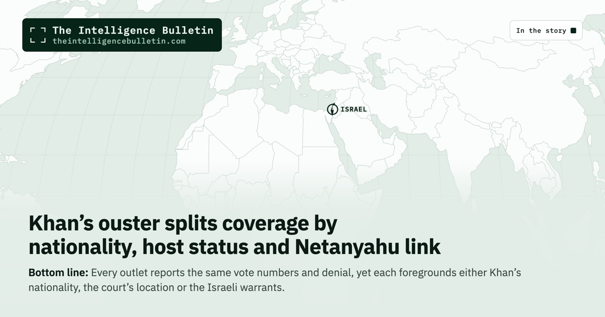 Map of the countries in the story: Khan’s ouster splits coverage by nationality, host status and Netanyahu link