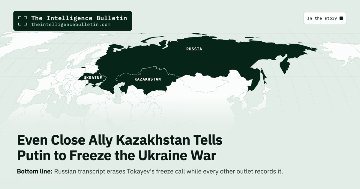 Map of the countries in the story: Even Close Ally Kazakhstan Tells Putin to Freeze the Ukraine War