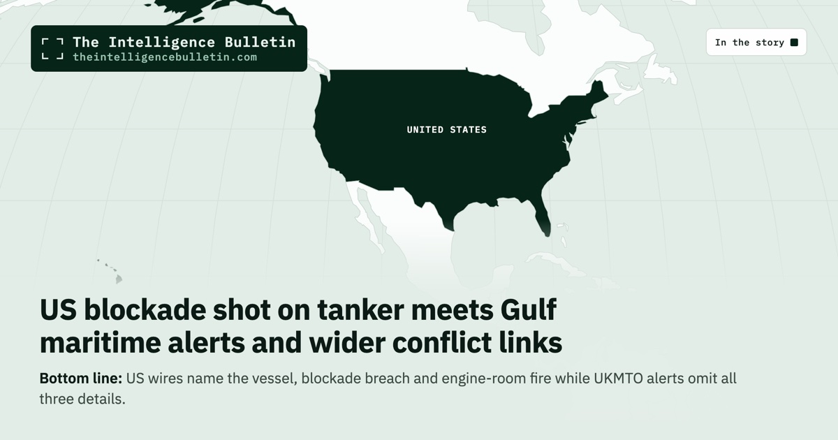 Map of the countries in the story: US blockade shot on tanker meets Gulf maritime alerts and wider conflict links