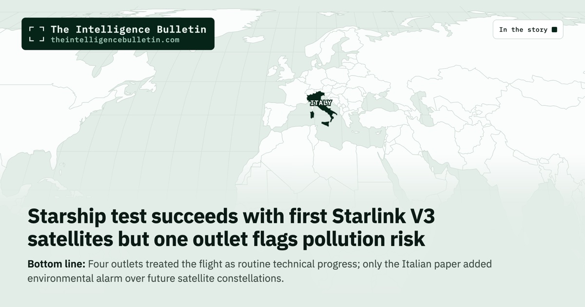 Map of the countries in the story: Starship test succeeds with first Starlink V3 satellites but one outlet flags pollution risk
