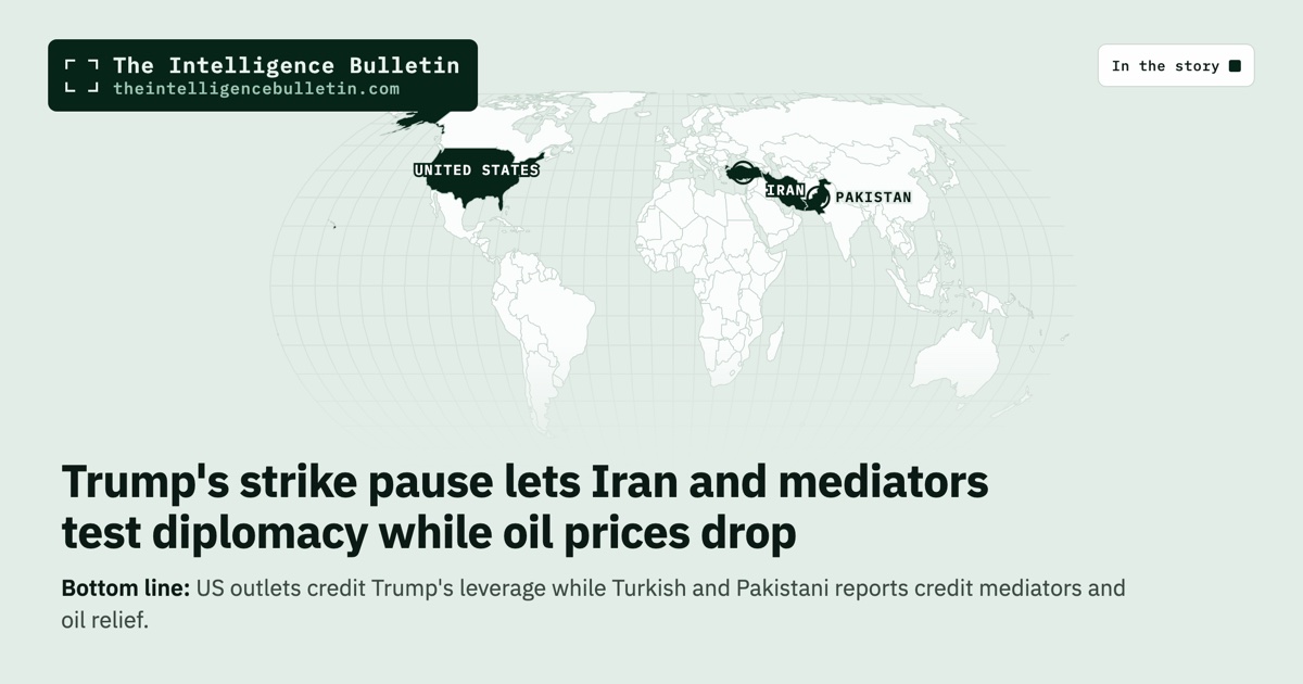 Map of the countries in the story: Trump's strike pause lets Iran and mediators test diplomacy while oil prices drop