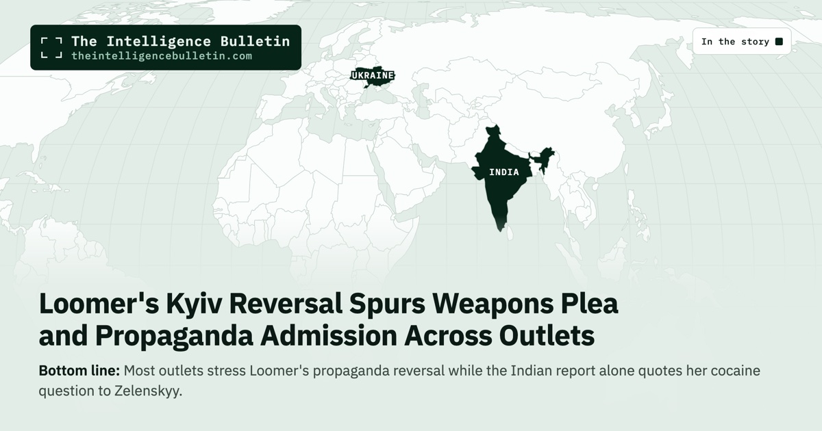 Map of the countries in the story: Loomer's Kyiv Reversal Spurs Weapons Plea and Propaganda Admission Across Outlets