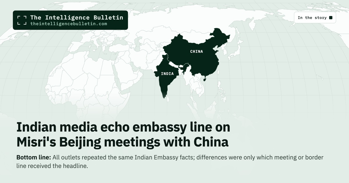 Map of the countries in the story: Indian media echo embassy line on Misri's Beijing meetings with China