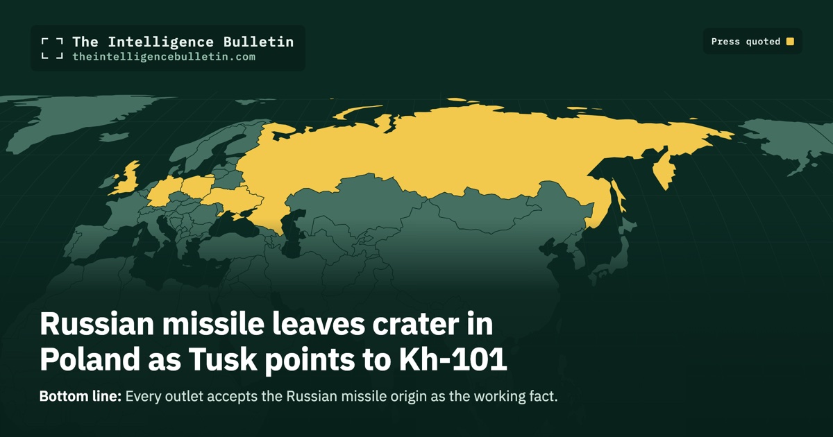 Map of the countries whose press we quoted for: Russian missile leaves crater in Poland as Tusk points to Kh-101