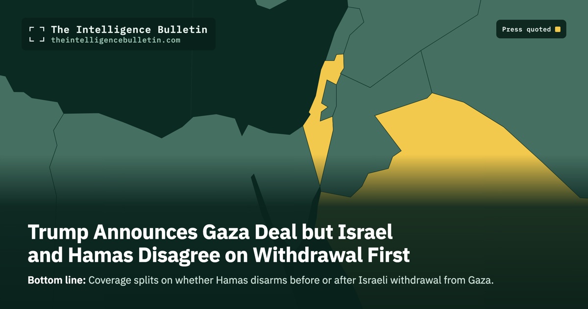 Map of the countries whose press we quoted for: Trump Announces Gaza Deal but Israel and Hamas Disagree on Withdrawal First