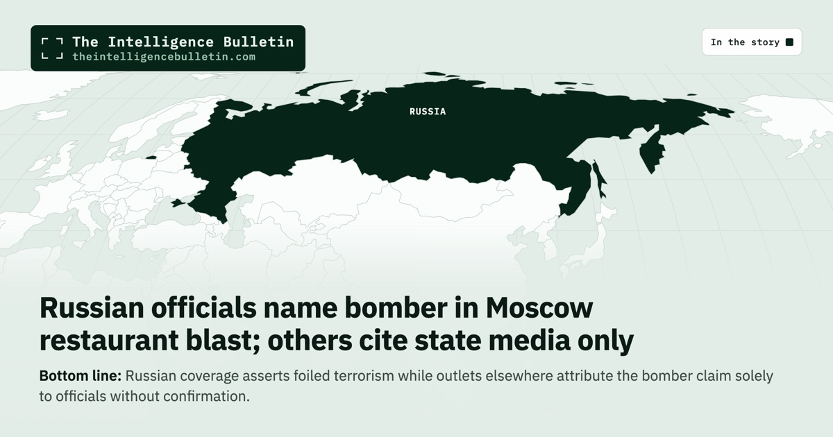 Map of the countries in the story: Russian officials name bomber in Moscow restaurant blast; others cite state media only